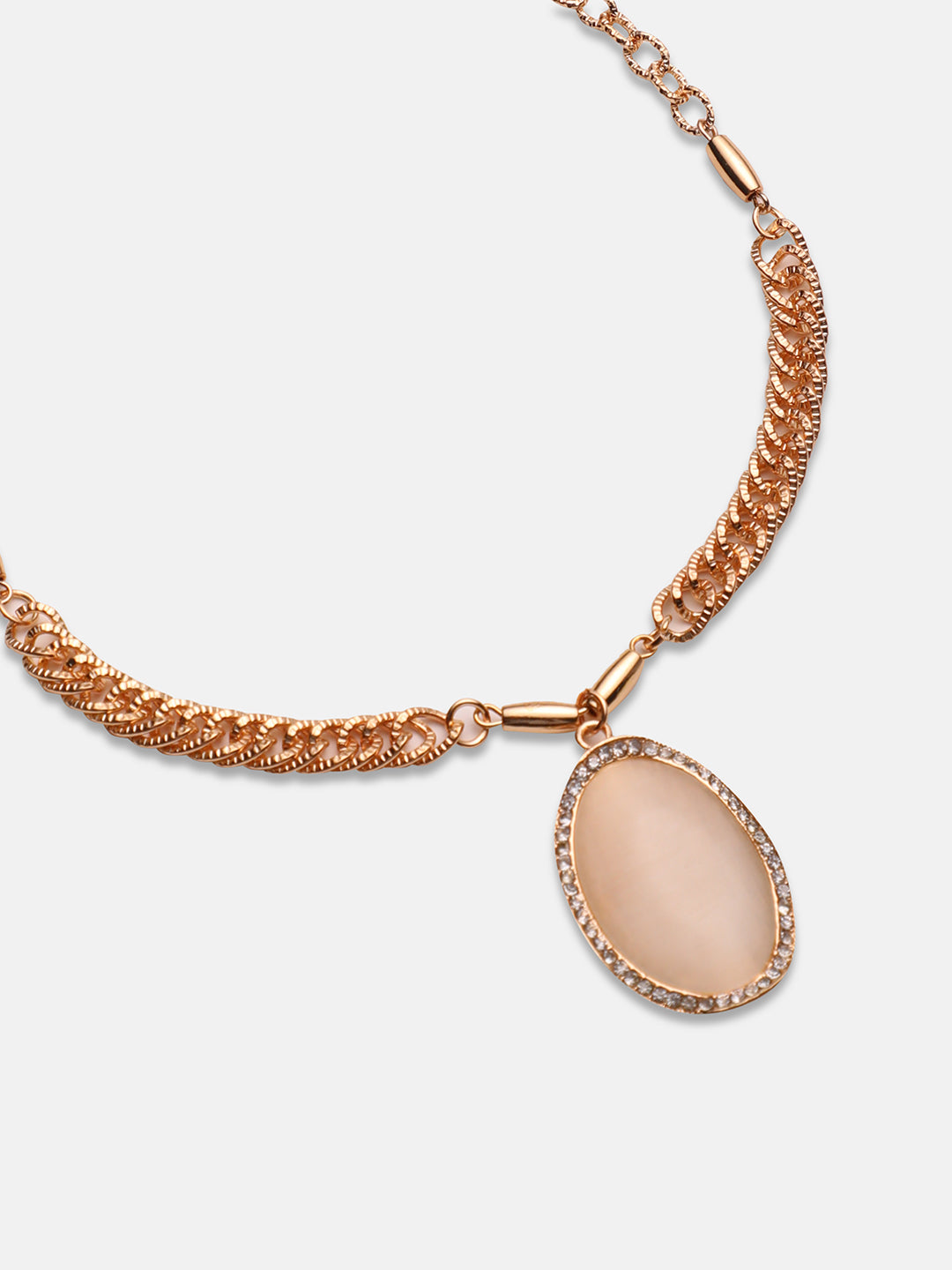 Artificial Stones Silver Plated Necklace