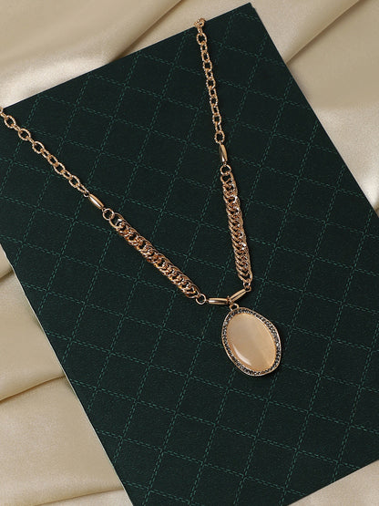 Gold-Plated Studded Necklace