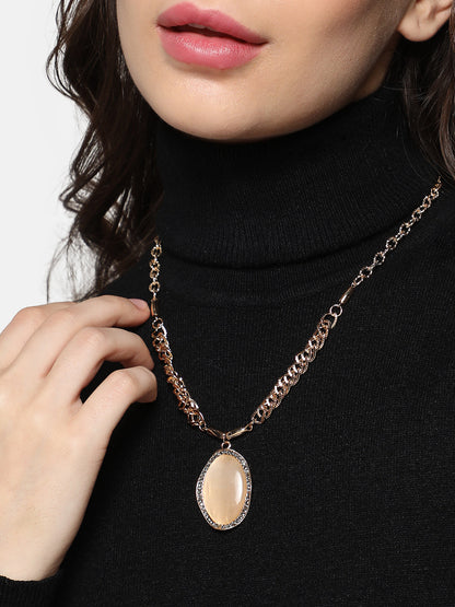 Gold-Plated Studded Necklace