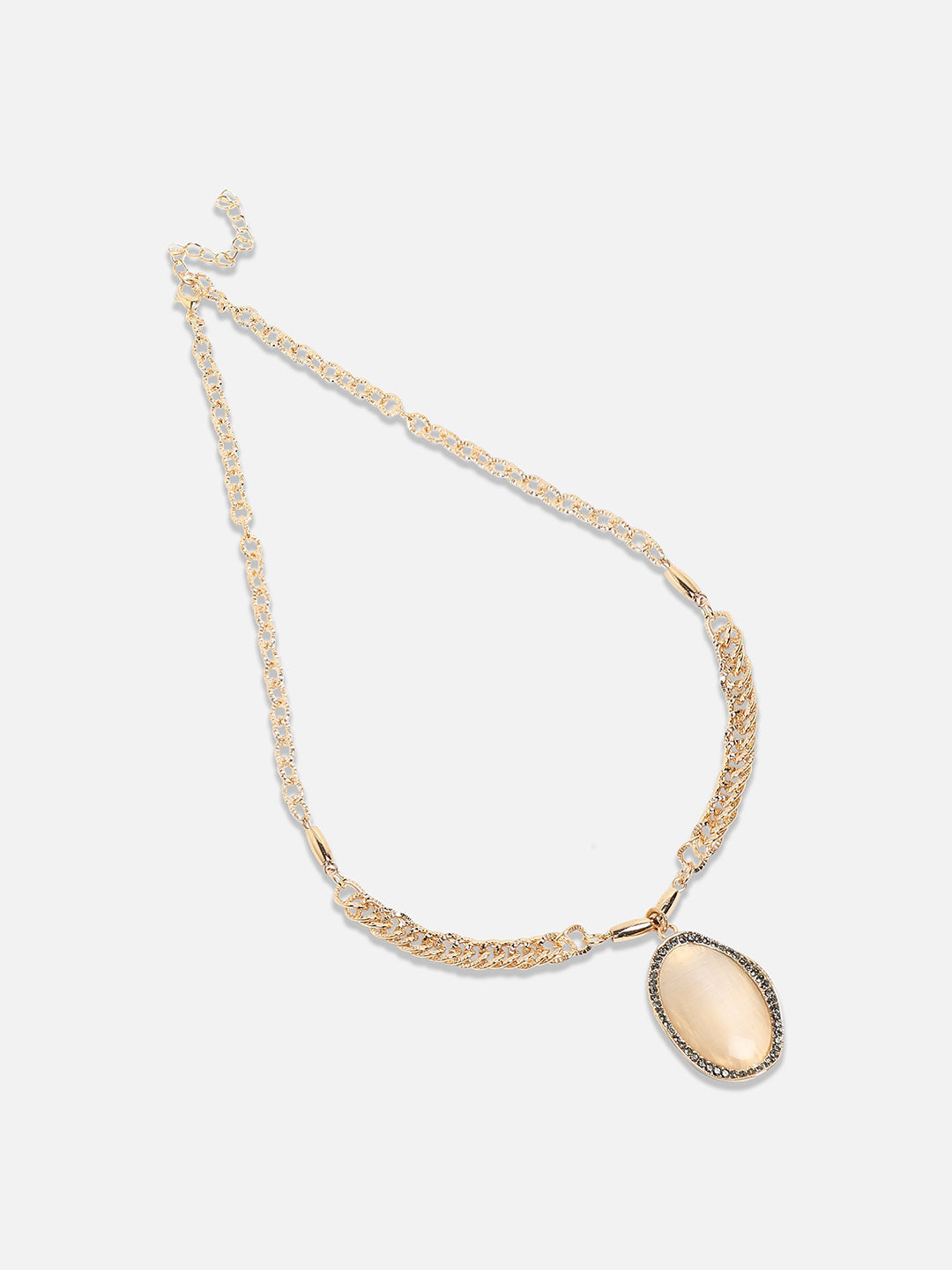 Gold-Plated Studded Necklace