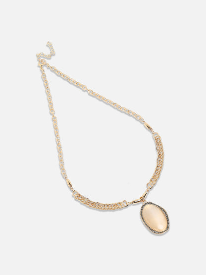 Gold-Plated Studded Necklace