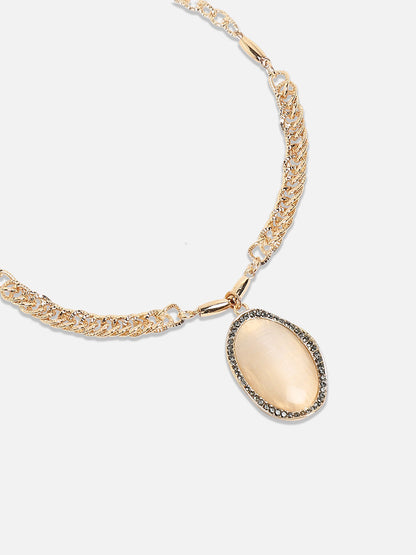 Gold-Plated Studded Necklace
