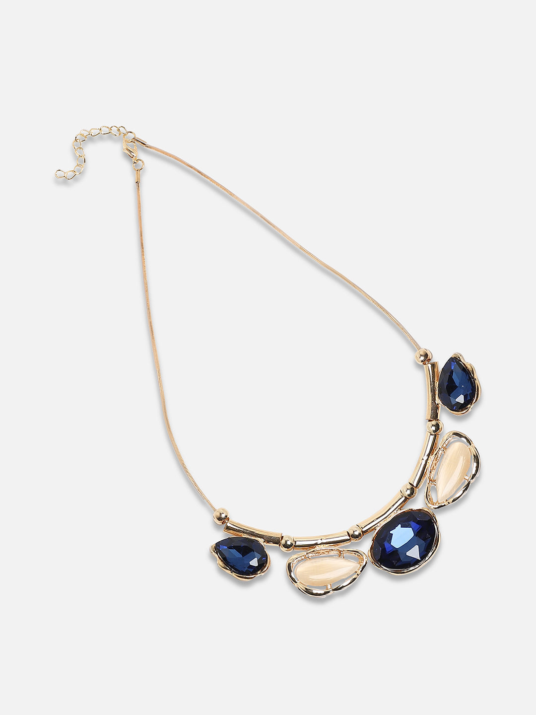Gold-Plated Artificial Stones Studded Necklace