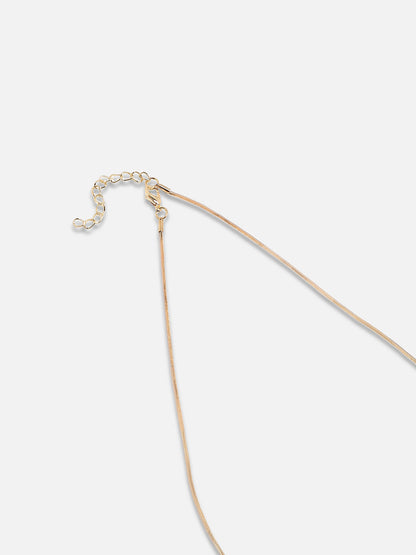 Gold-Plated Artificial Stones Studded Necklace