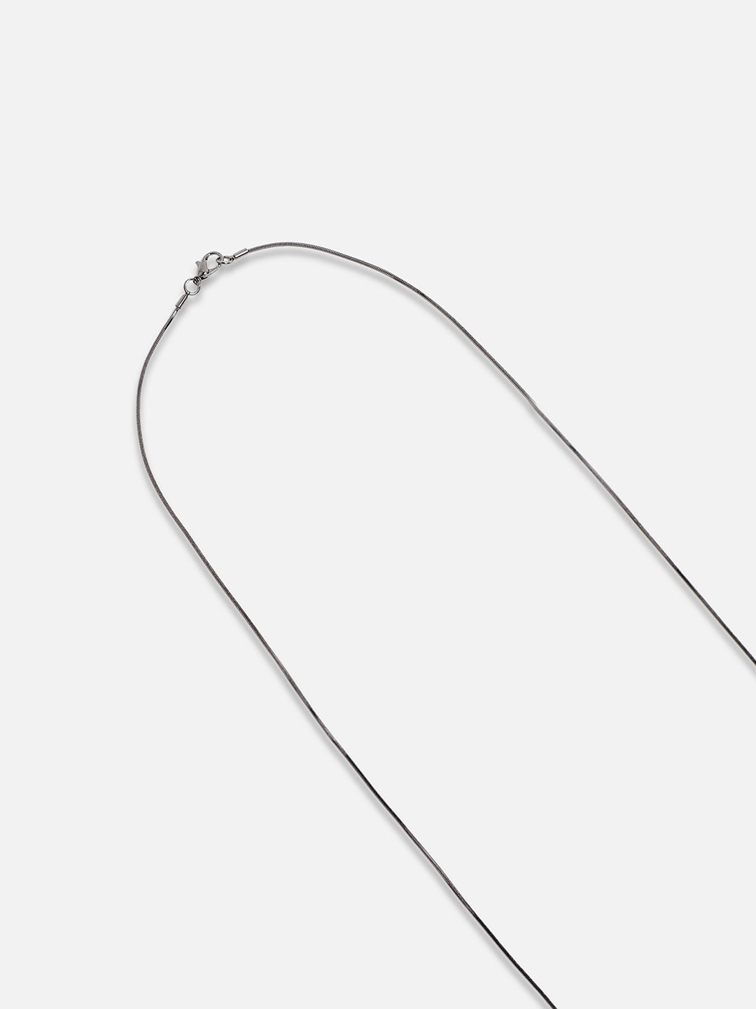 Silver-Plated Stones Studded Geometric Vista Pendant With Chain