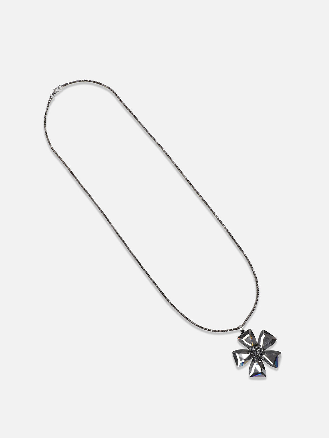 Silver-Plated Stone-Studded Necklace
