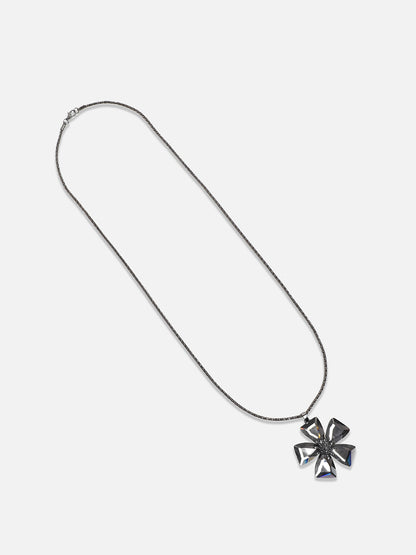 Silver-Plated Stone-Studded Necklace
