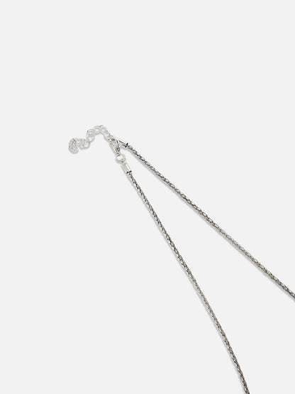 Silver-Plated Studded Necklace