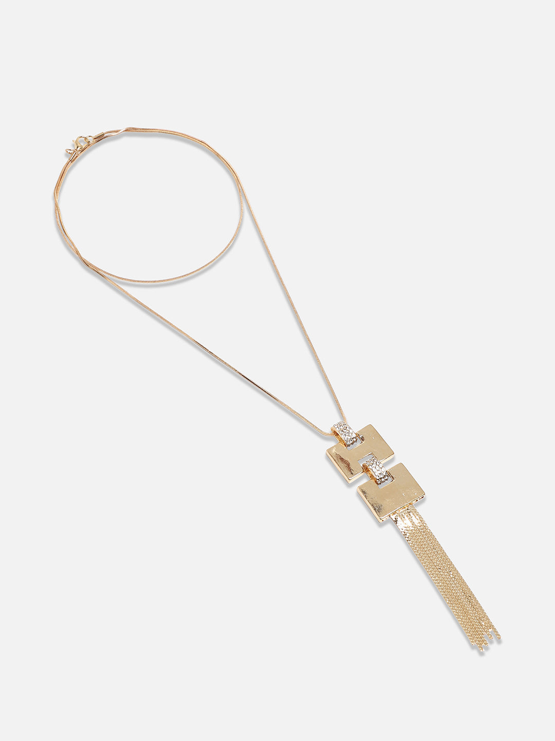 Gold-Plated Stone-Studded Necklace