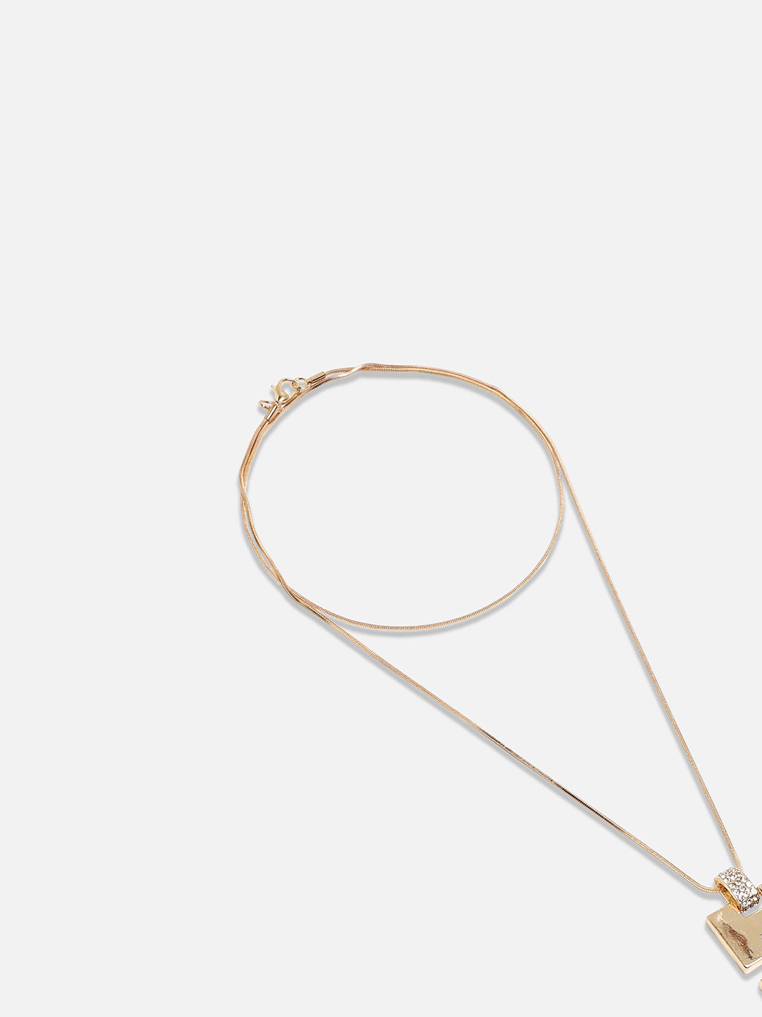Gold-Plated Stone-Studded Necklace