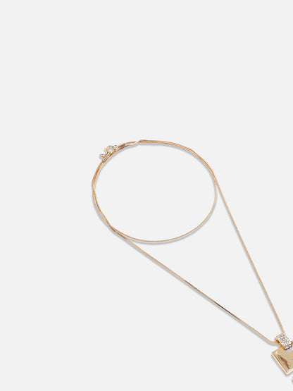 Gold-Plated Stone-Studded Necklace