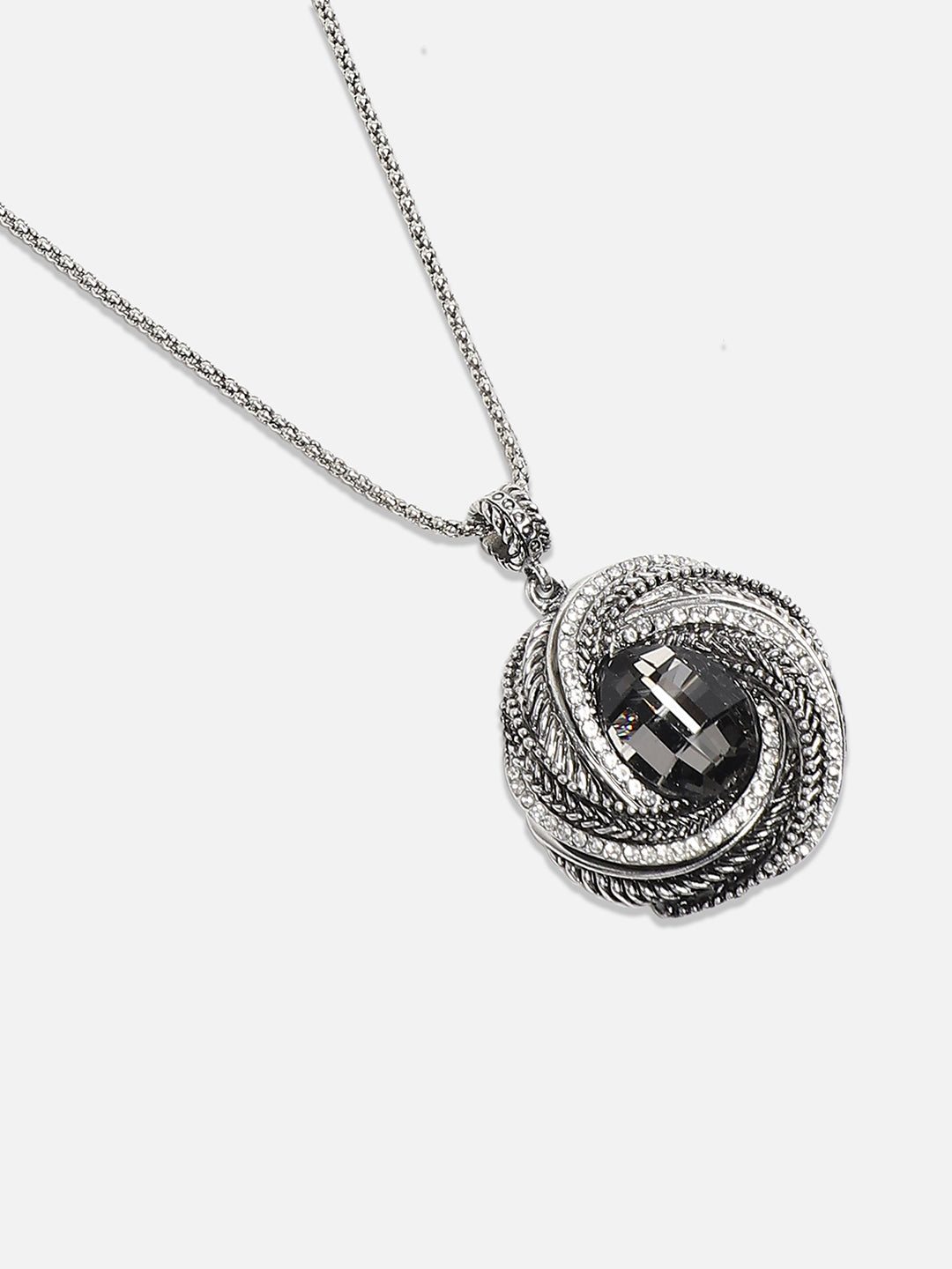 Silver-Plated Neck Chain with Pendant