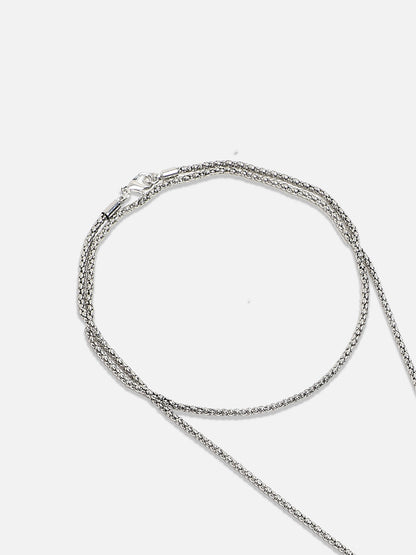 Silver-Plated Neck Chain with Pendant