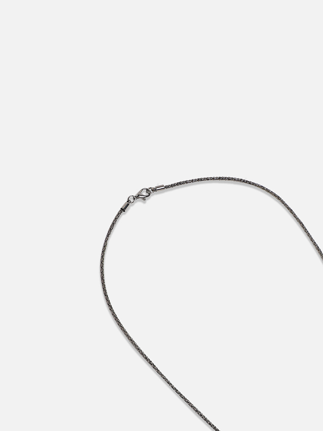 Silver-Plated Circular Pendant with Chain