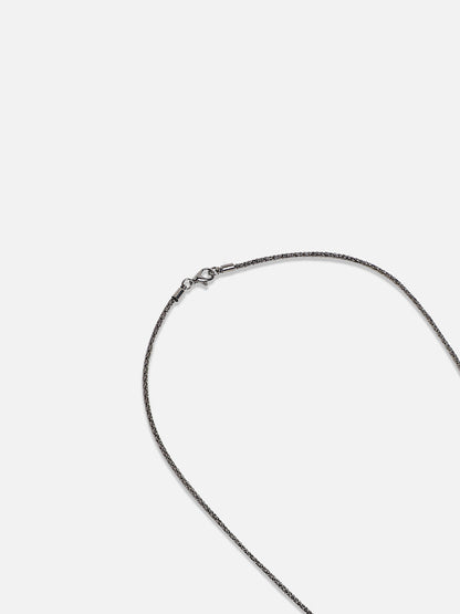 Silver-Plated Circular Pendant with Chain