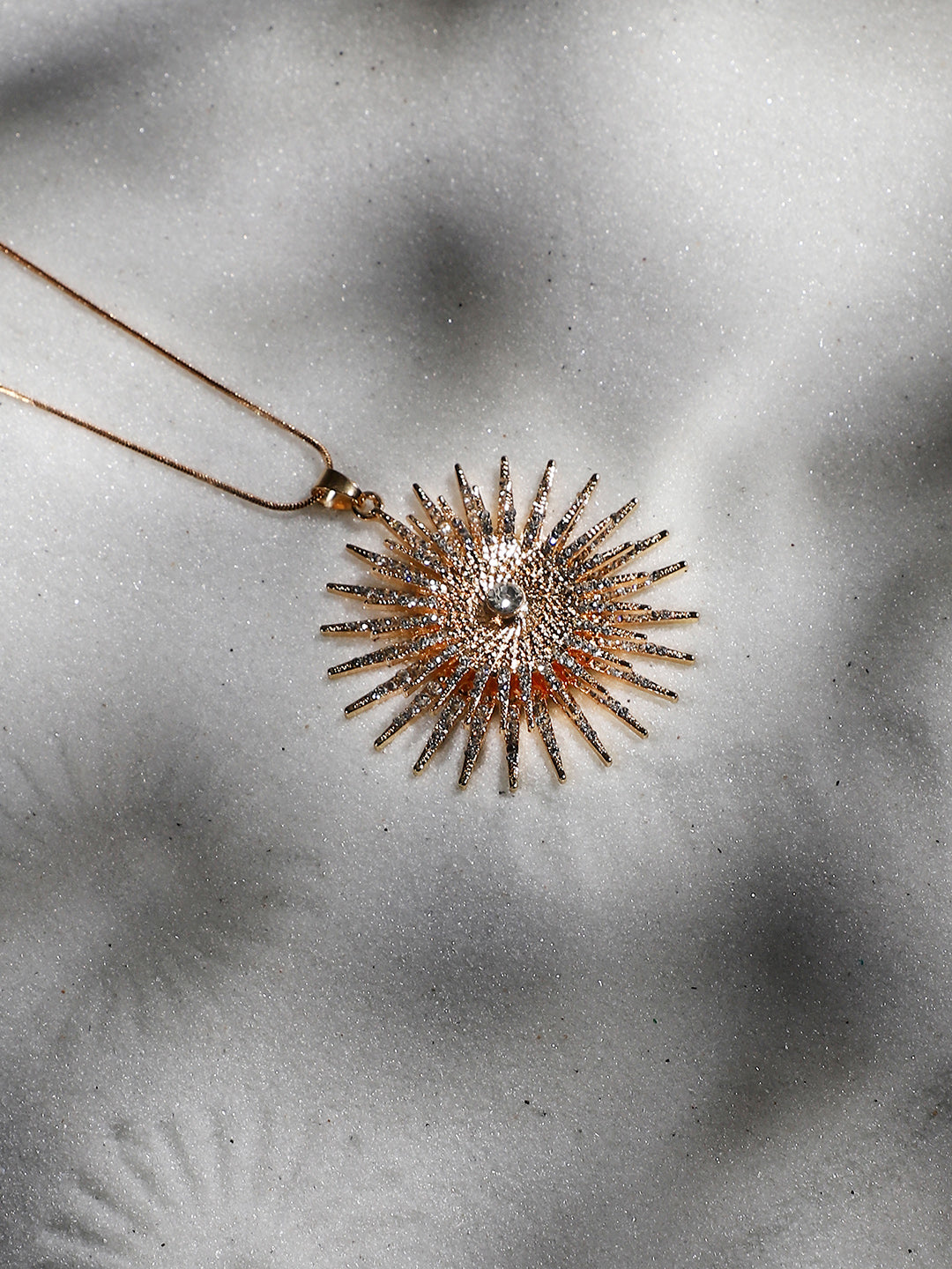 Gold-Plated Stone-Studded Necklace