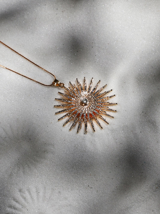 Gold-Plated Stone-Studded Necklace