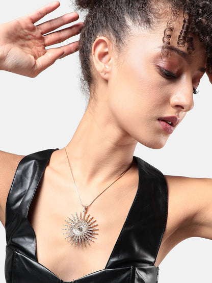 Gold-Plated Stone-Studded Necklace