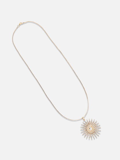 Gold-Plated Stone-Studded Necklace