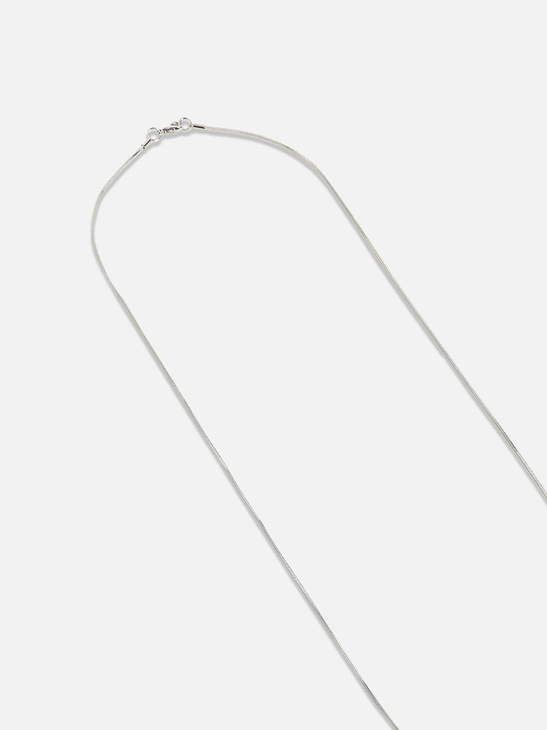 Silver-Plated Diamond Shaped Pendant With Chain