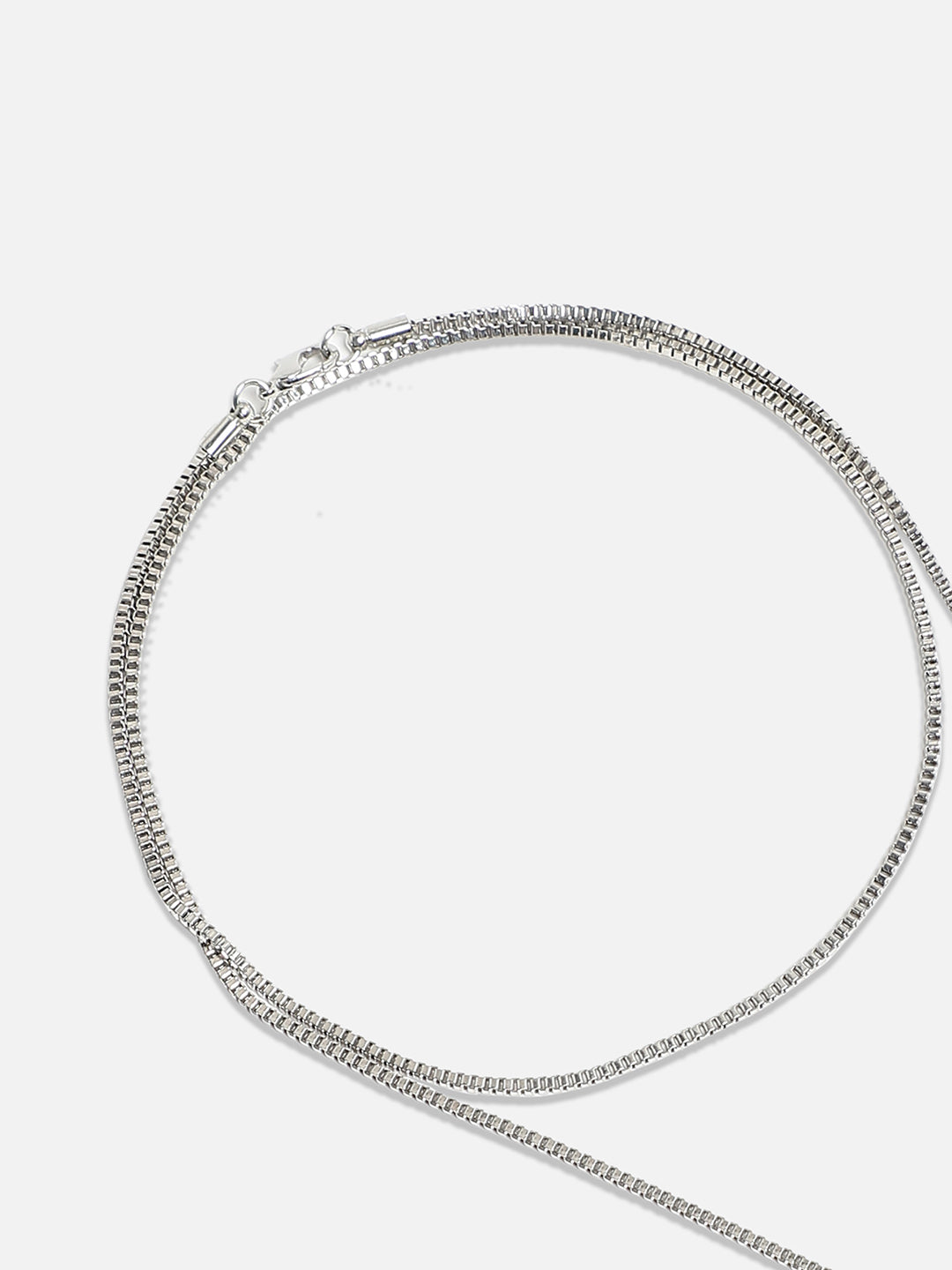 Silver-Plated Crystal-Studded Necklace