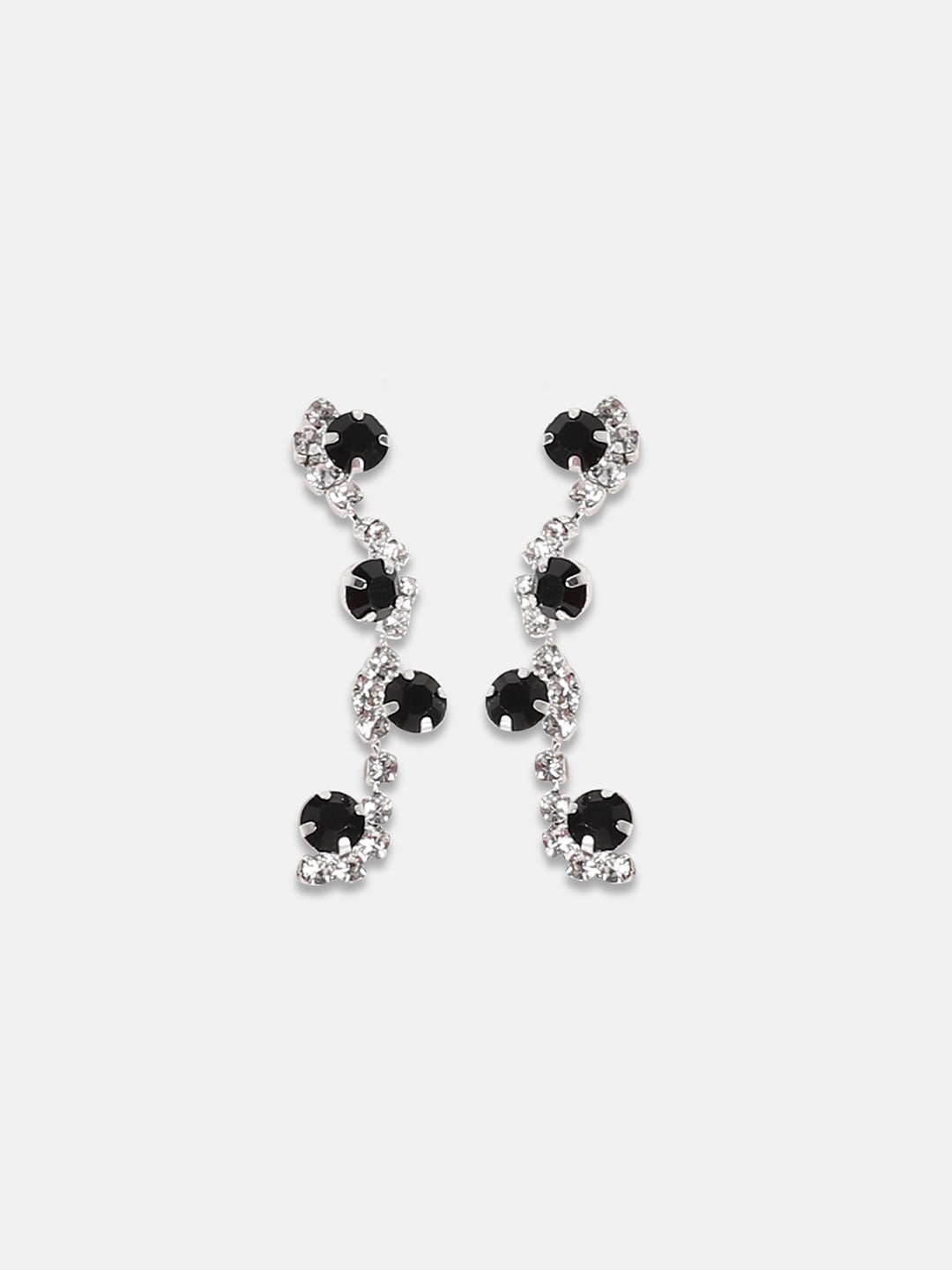 Silver-Plated Cubic Zirconia Necklace and Earrings