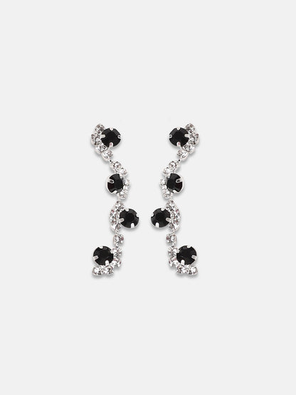Silver-Plated Cubic Zirconia Necklace and Earrings