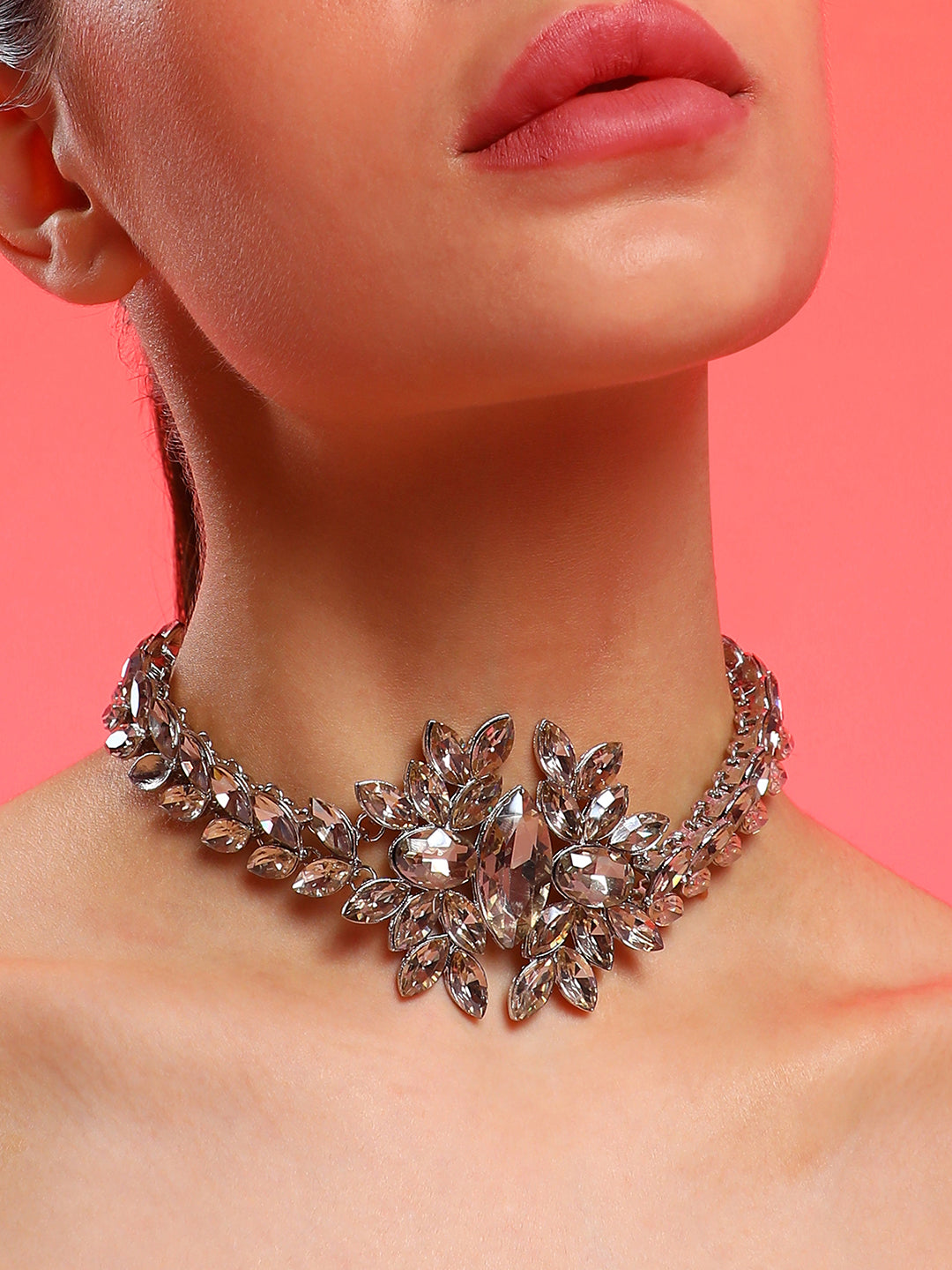 Silver-Plated Choker Necklace