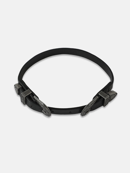 Women's The Howdy Choker Necklace - Antique Silver