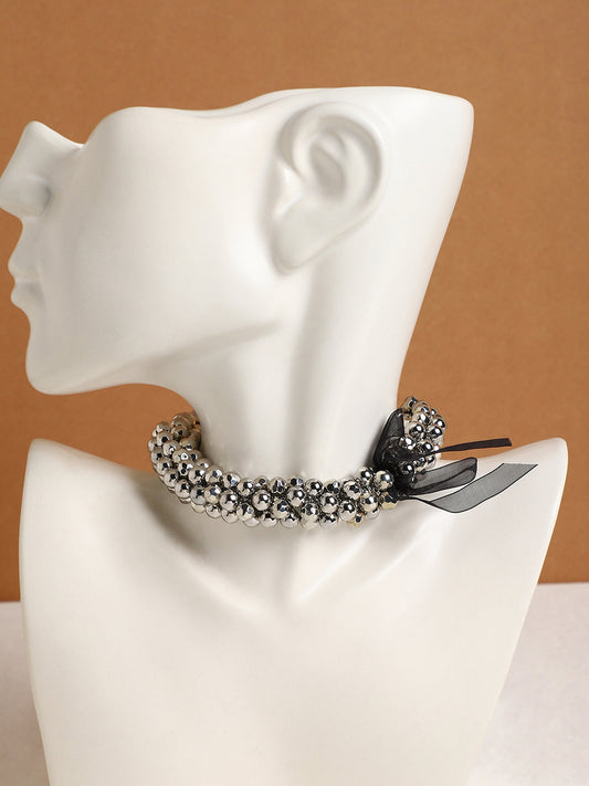 Women's The Sleigh Bell Collar Necklace - Antique Silver