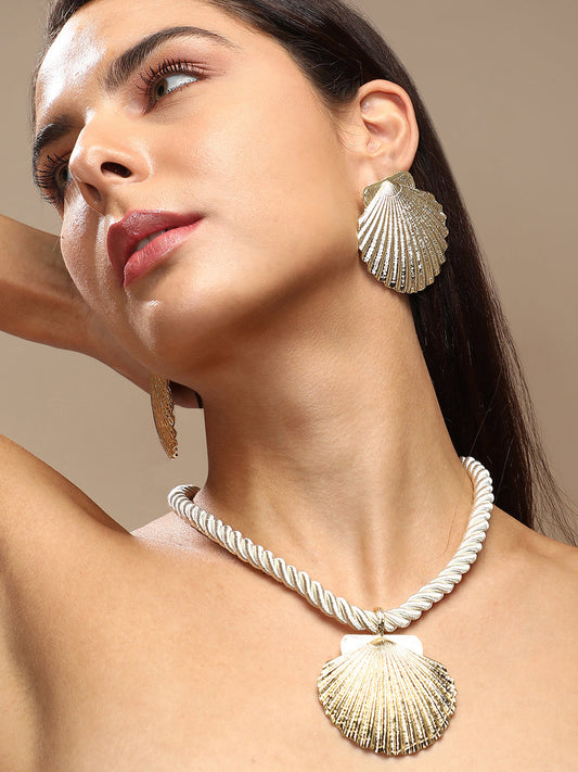 Women's The Seashell Jewellery Set - Ivory White