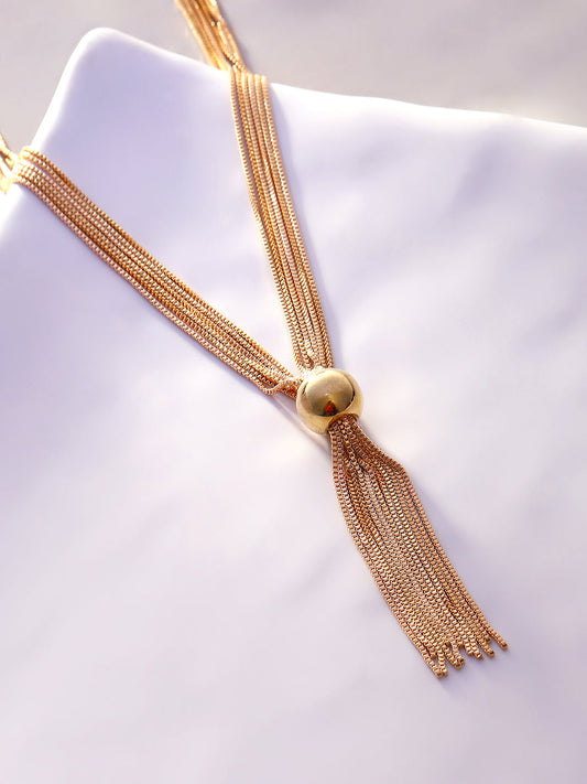 Women's The Ballchain Lariat Necklace - California Gold