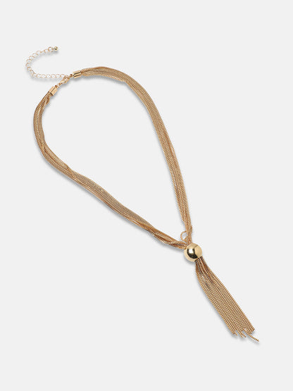 Women's The Ballchain Lariat Necklace - California Gold