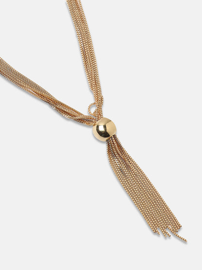 Women's The Ballchain Lariat Necklace - California Gold