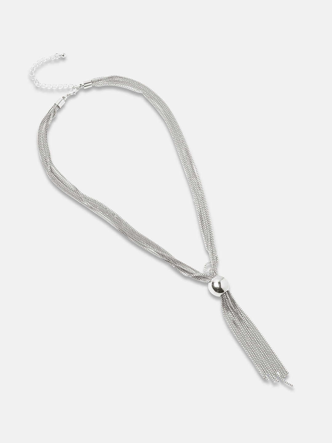 Women's The Ballchain Lariat Necklace - Chalice Silver