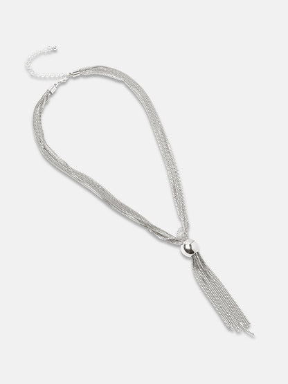 Women's The Ballchain Lariat Necklace - Chalice Silver