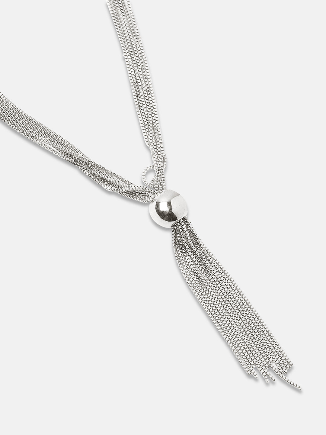 Women's The Ballchain Lariat Necklace - Chalice Silver