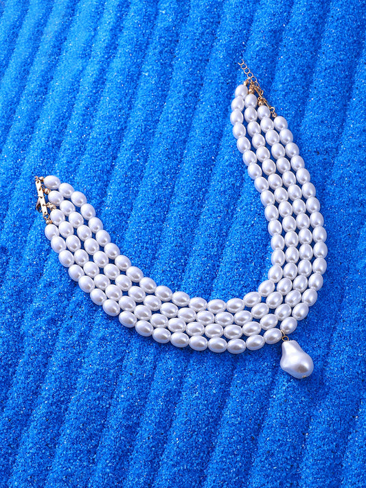 Women's The Medium Jackie Statement Necklace - Pearl White