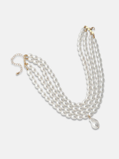 Women's The Medium Jackie Statement Necklace - Pearl White