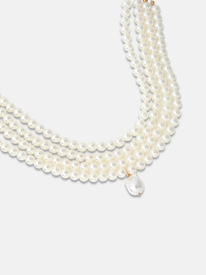 Women's The Small Jackie Statement Necklace - Pearl White