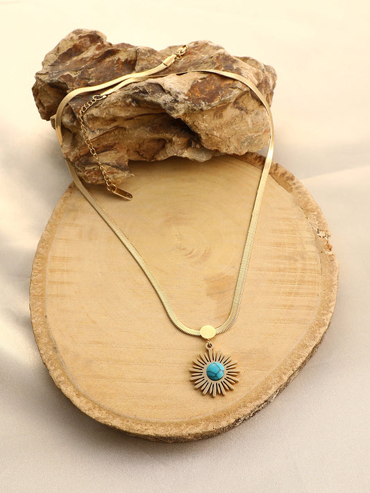 The Soleil Pendant Necklace - California Gold-SOHINC8845