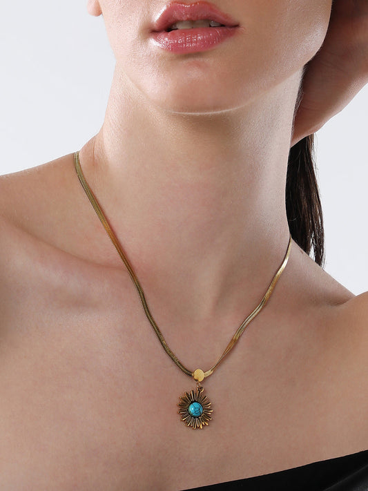 The Soleil Pendant Necklace - California Gold-SOHINC8845