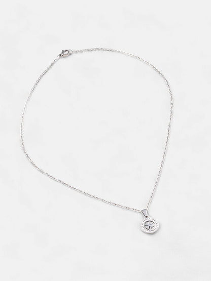 The Clover Pendant Necklace - Metallic Silver-SOHINC8846