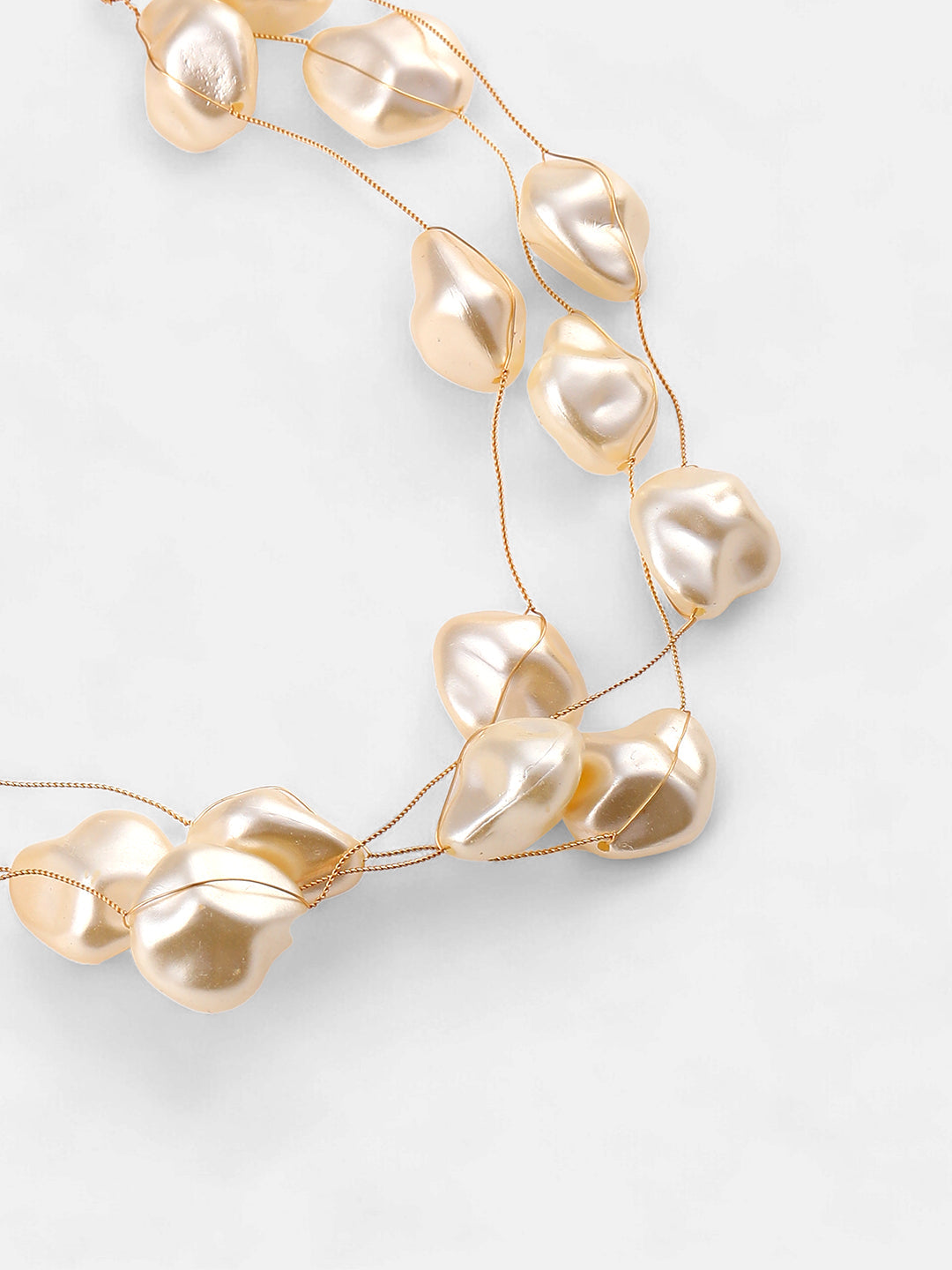 The Medium Riviera Collar Necklace - Pearl White-SOHINC8856