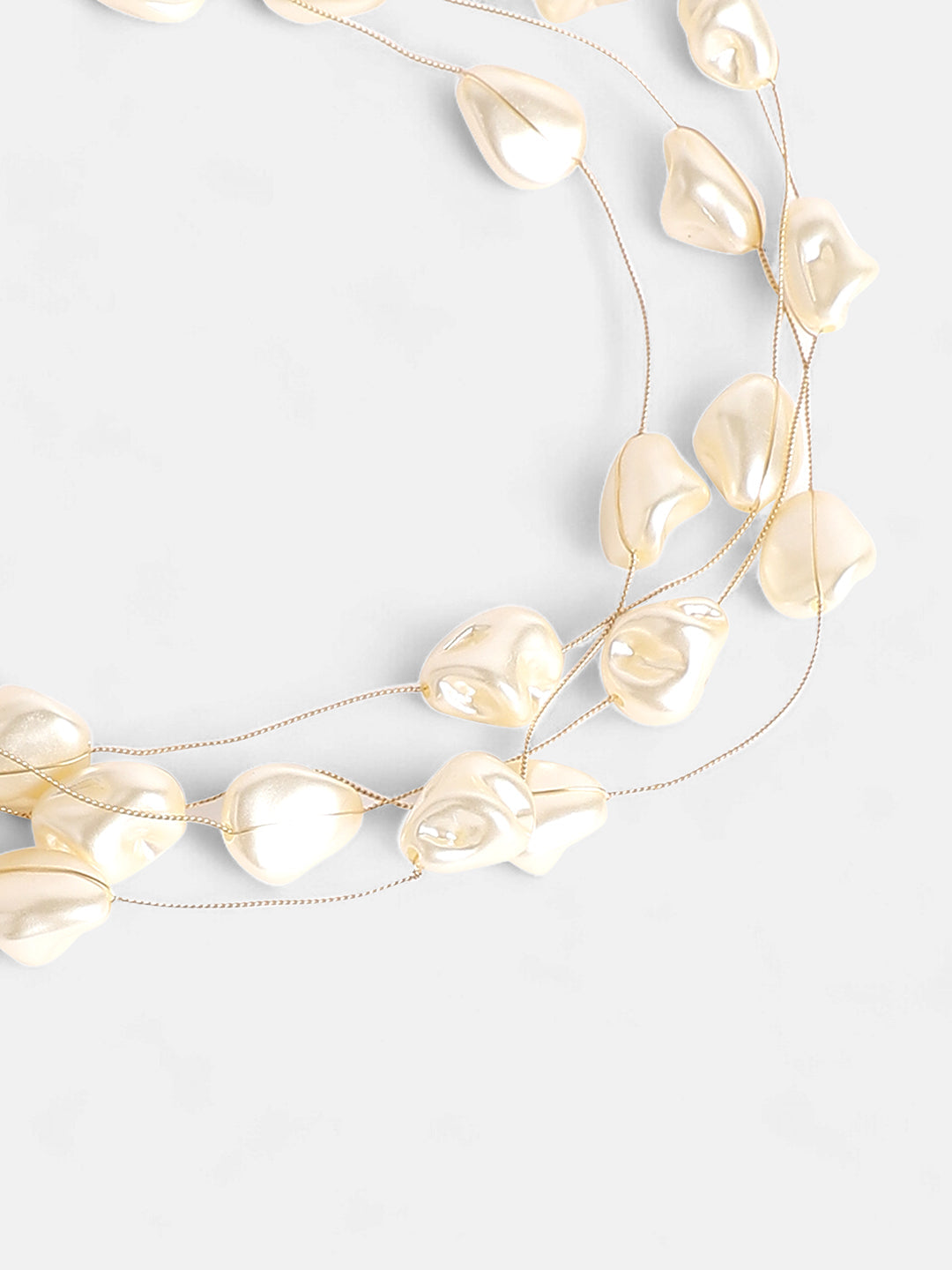 The Small Riviera Collar Necklace - Pearl White-SOHINC8857