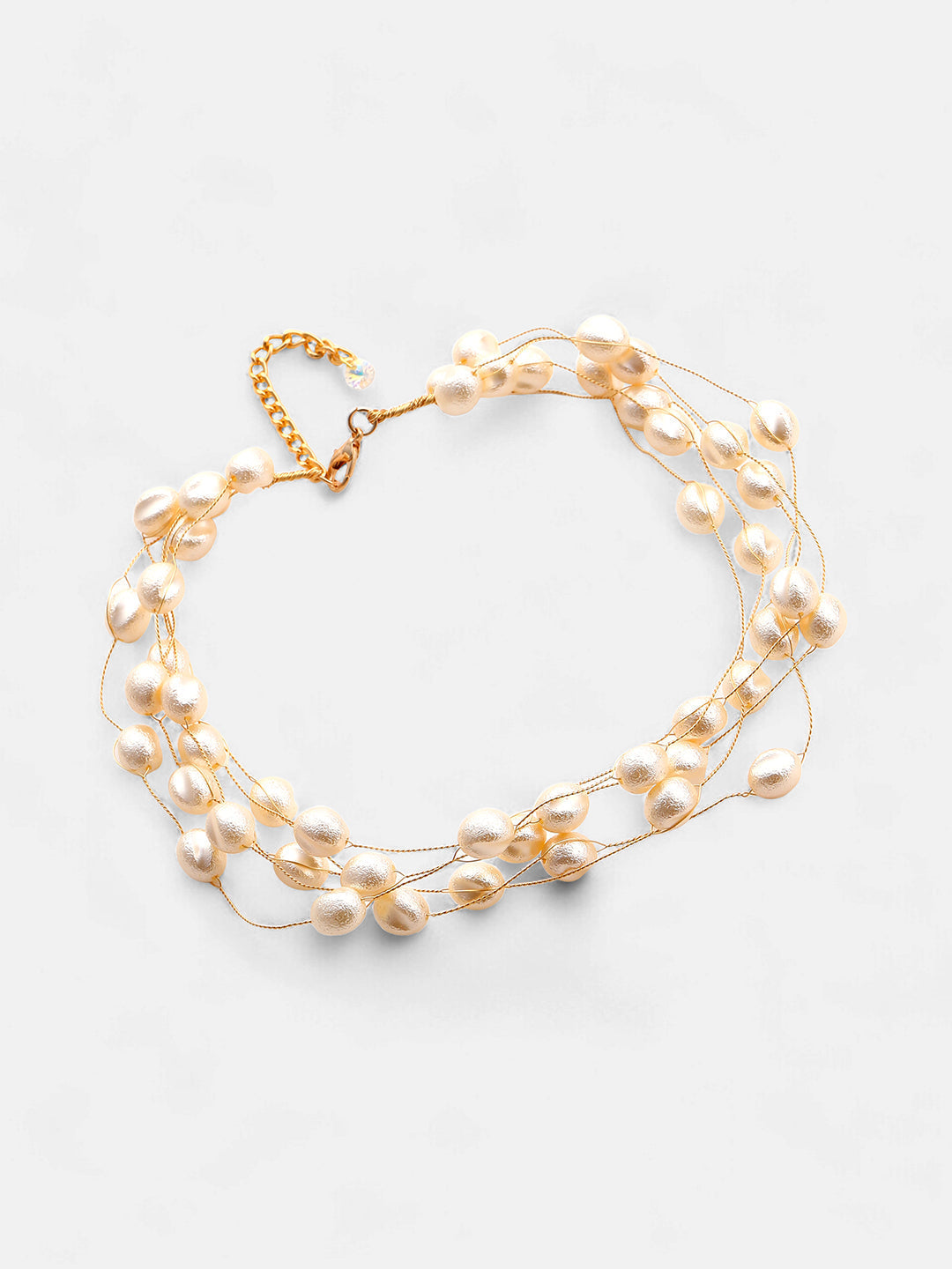 The Venezia Collar Necklace - Pearl White-SOHINC8859