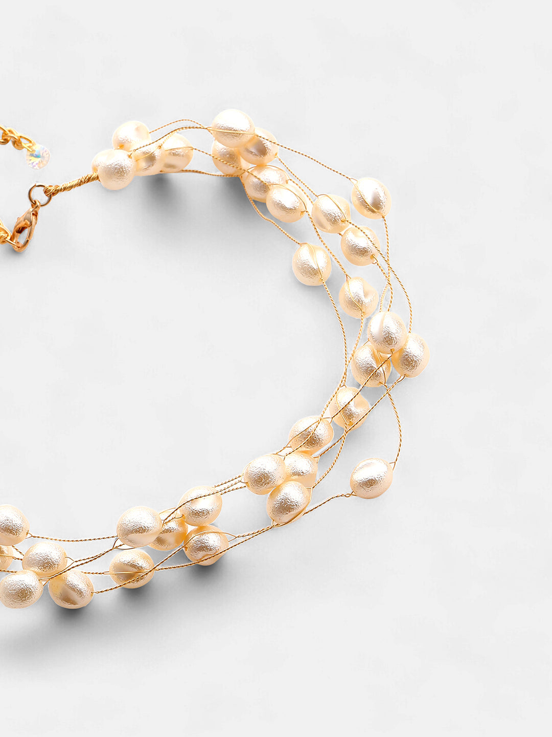 The Venezia Collar Necklace - Pearl White-SOHINC8859