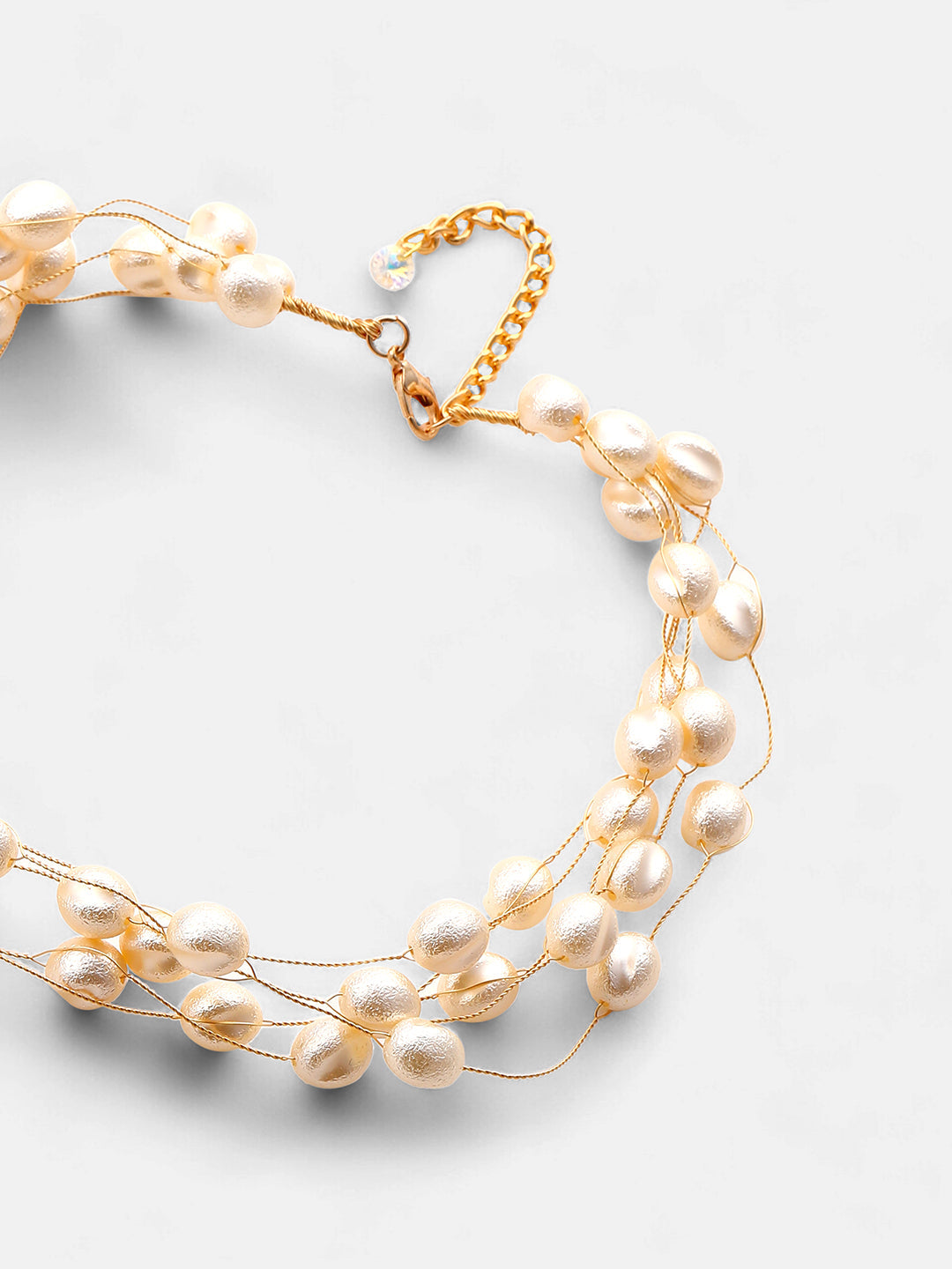 The Venezia Collar Necklace - Pearl White-SOHINC8859