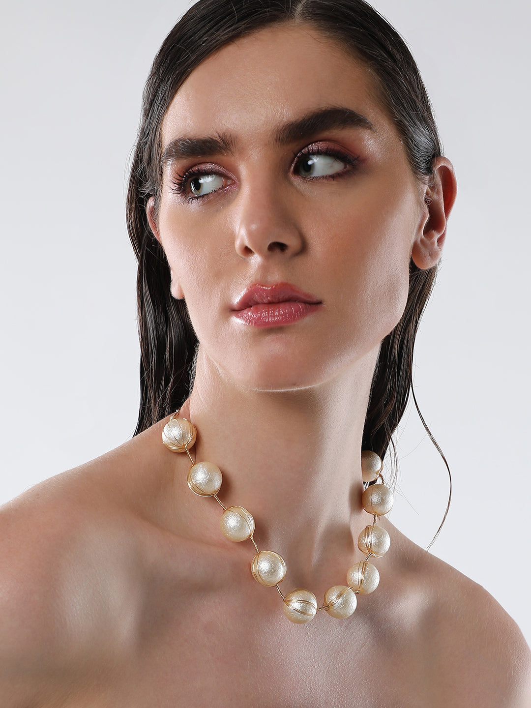 The Serendipity Collar Necklace - Champayne Gold-SOHINC8860