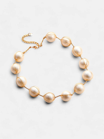 The Serendipity Collar Necklace - Champayne Gold-SOHINC8860